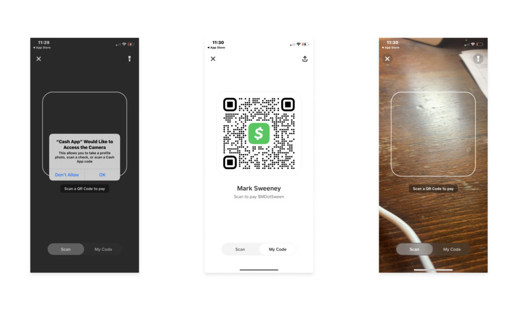 cash app qr code scanner